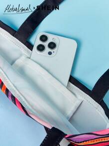 SHEIN SHEIN X Arab Artists Printed Fashionable Tote Bag