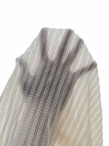 SHEIN Essnce Solid Bishop Sleeve Open Front Coat In Fall/Winter - Beige - View 7