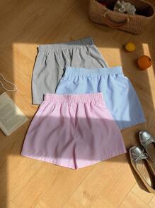 Comfortcana Bộ 3 quần short sọc cho nữ - Nhiều màu - Xem 2