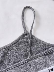 SHEIN 3pcs/Set Tween Girls Casual Simple Letter Print Soft Breathable Training Sports Bra Set - Multicolor - View 5