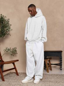 SUMWON Balloon Fit Jogger Sweatpants Ultra Soft Fleece Athletic Loungewear Oversized Relaxed Casual Comfort Pants For Home Gym Training Winter Fall - Grey - View 2