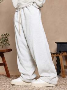 SUMWON Balloon Fit Jogger Sweatpants Ultra Soft Fleece Athletic Loungewear Oversized Relaxed Casual Comfort Pants For Home Gym Training Winter Fall - Grey - View 1