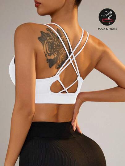 Easithlete Sujetador Deportivo de Moda sin Costuras unicolor para Mujer