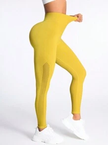 Core Rhythm Women's Solid Color Seamless Ribbed Leggings Yoga Pants