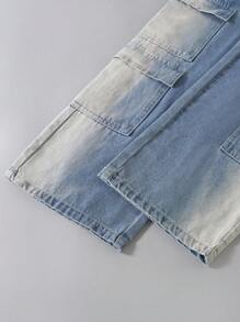 Conjunto informal para niña preadolescente de sudadera ajustada con gráfico de letras + jeans informales de pierna acampanada, Primavera/Otoño