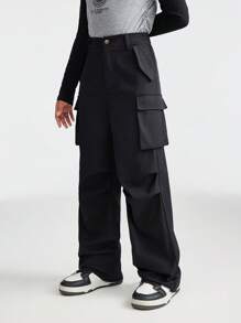 SHEIN Tween Girls Fall/Winter Daily Wear Sportswear Cargo Pants For Back To School