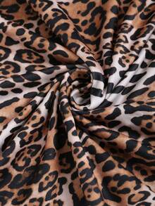 SHEIN Unity 1pc Animal Leopard Print Bodycon Dress With Sweetheart Neck - Multicolor - View 3