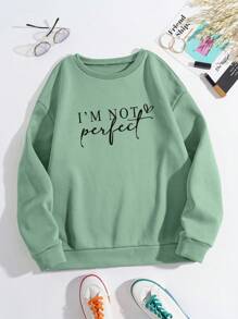 INAWLY 休闲圆领长袖字母印花卫衣