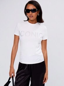 MUSERA 标志性修身T恤图案T恤度假春夏音乐节狂欢伊比沙岛假日 - 白色 - 查看 1