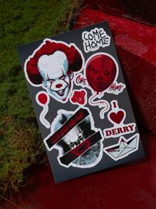 IT x SHEIN 1pc Horror Character & Alphabet Design Halloween Sticker