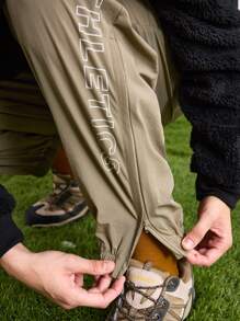 In My Nature Pantalon de survêtement casual pour homme avec imprimé lettrage, pour l'extérieur