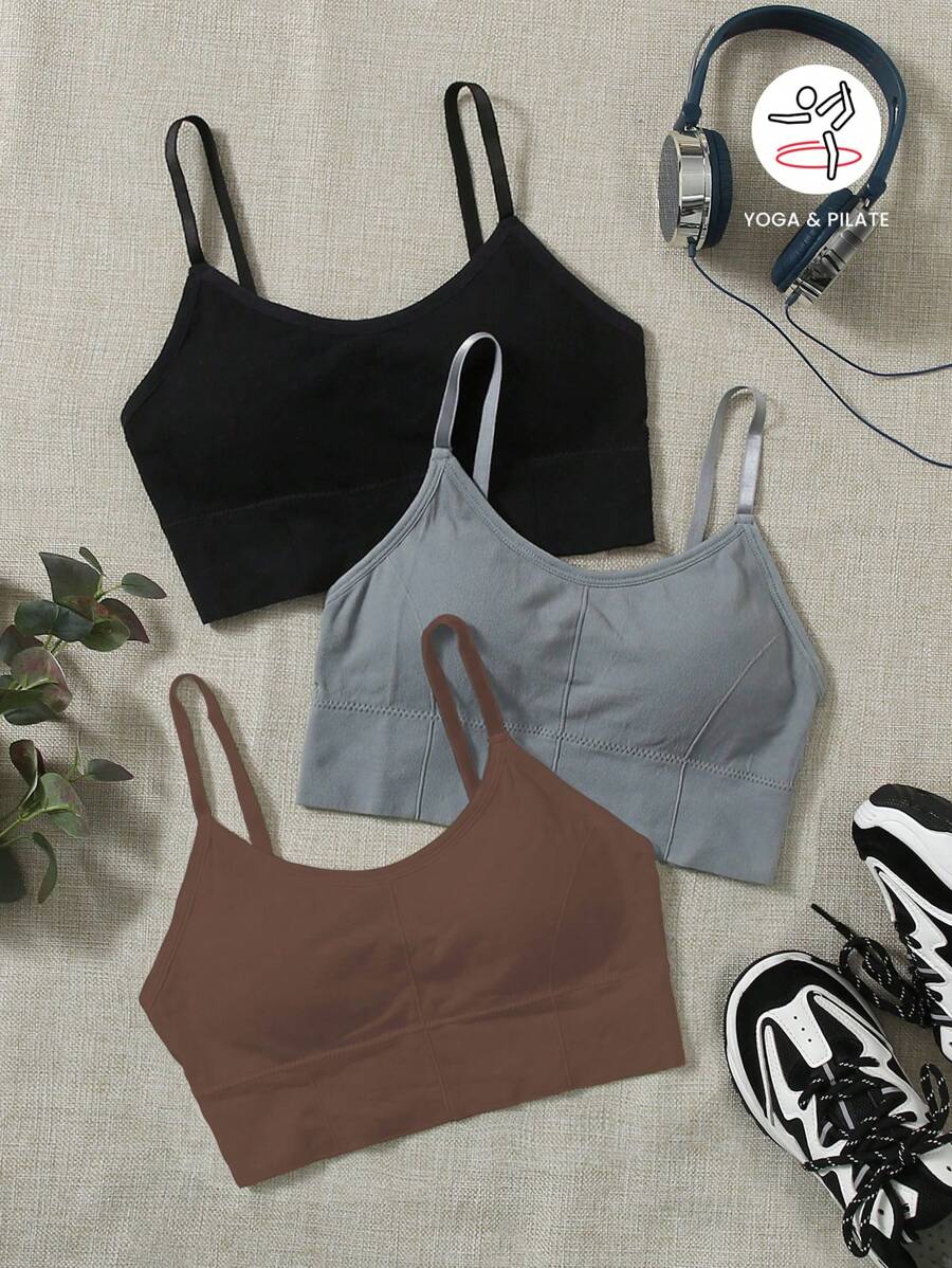 Easithlete 3 piezas Sujetador deportivo - Multicolor - Ver 1