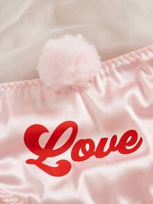 可爱女士甜美彩色印花内裤 - 紫色 - 查看 6