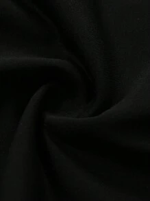 PAVTROS Manfinity Streetrush Men's Casual Lace-Up Letter Print Striped Patchwork Pants - Black - View 3