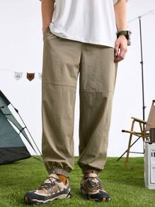 In My Nature Pantalon de survêtement casual pour homme avec imprimé lettrage, pour l'extérieur