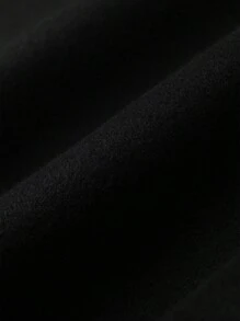 SHEIN LUNE Oversized Flauschiger patchwork Hoodie mit eleganten Langarm aus gestricktem Material