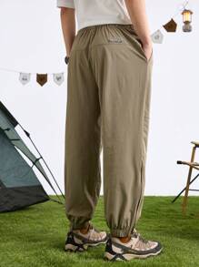In My Nature Pantalon de survêtement casual pour homme avec imprimé lettrage, pour l'extérieur
