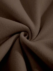 INAWLY Letter Print Hooded Long Sleeve Sweatshirt - Chocolate Brown - View 4