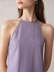 BizChic Women Solid Color  Halter Neck Dress, Summer,Lavender Dress - Purple - View 7