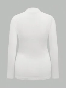 Modmama 孕妇春夏纯色立领长袖休闲 T 恤 - 彩色 - 查看 5