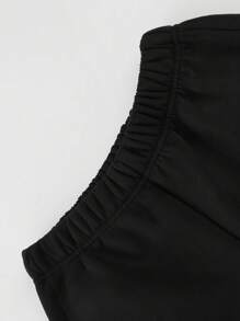 SHEIN Bộ 2 món/Bộ áo hoodie và quần nỉ in họa tiết mạng nhện phong cách Mỹ thời trang cỡ lớn cho bé trai - màu đen - Xem 3