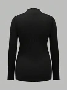 Modmama 孕妇春夏纯色立领长袖休闲 T 恤 - 彩色 - 查看 11