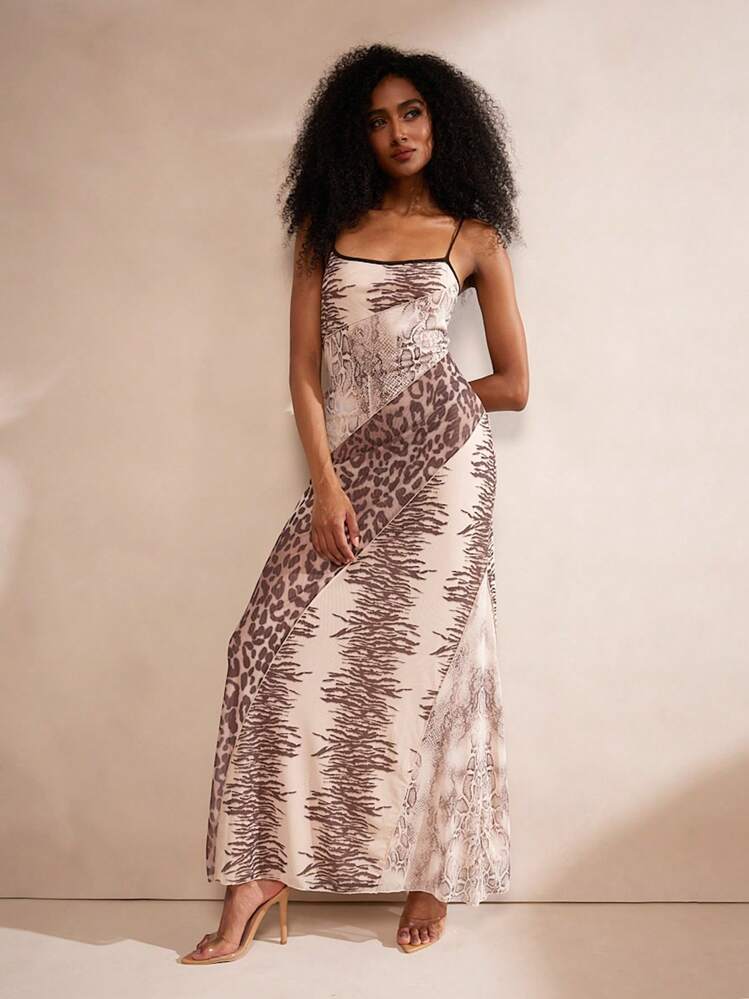 leopard maxi dress forever 21 Forever 21 Womens Strapless Animal Print Maxi Dress Smocked Bodice Rayon  Size M