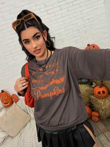 Mermaid Designs Artist Plus Size Women's Casual Loose Fit Round Neck Sweatshirt Top, Holiday, Vacation, Spring, Going Out, Festival, For Workout, Ibiza Fits