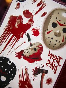 WB Horror X SHEIN 1 pieza Tatuaje temporal con diseño de horror - Multicolor - Ver 4