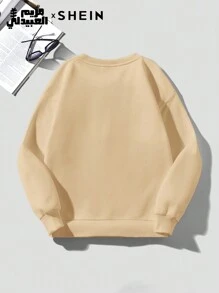 Mulvari Women's Casual Simple Beach Graphic Print Pullover Sweatshirt, Loose Fit, Thick Fabric, Autumn/Winter, Casual Comfy Pullover Top Outfit