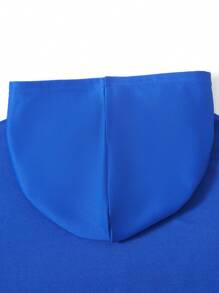 SHEIN Áo nỉ in họa tiết kiểu Mỹ dành cho thiếu niên nam. - Xanh đậm - Xem 7
