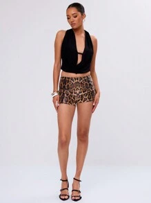 MUSERA Backless Cowl Top Summer Ibiza Boho Vacation Club Sexy Festival Holiday Rave Western Fall Back To School Going Out Top