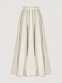 Firerie 1pc Women High Waist Pleated Skirt, Work Office Elegant