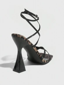 CUCCOO SZL 方头水钻带时尚女士高跟凉鞋万圣节万圣节派对秋季 - 彩色 - 查看 11