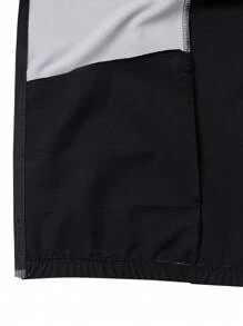Gym Rark Giacca sportiva casual con cappuccio, stile boyfriend, maniche lunghe, con chiusura lampo e colori a contrasto, ideale per palestra e attività sportive - nero - Visualizzare 5