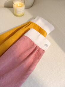 SHEIN EZwear Cộng với kích thước khối màu nút lên áo khoác thoải mái thường ngày - Nhiều màu - Xem 3