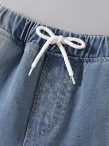 Conjunto informal para niña preadolescente de sudadera ajustada con gráfico de letras + jeans informales de pierna acampanada, Primavera/Otoño