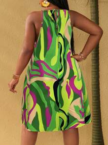 Enliva 大码女式夏季全身印花休闲吊带裙