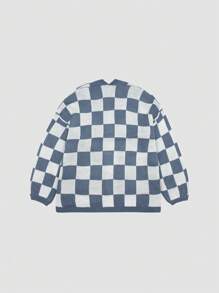 Chiquease Women's Simple Long Sleeve Plaid Cardigan, Casual Daily Wear - Multicolor - View 2