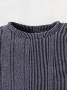 Bộ đồ ngủ dài tay bó sát đơn giản cho bé trai màu xám đậm và xám nhạt kết hợp - Nhiều màu - Xem 5