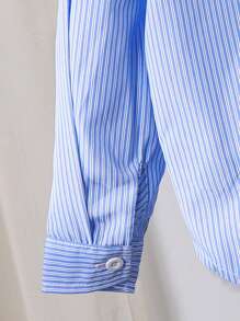 SHEIN Leap Crew Áo sơ mi sọc vai thả thêu hình trái tim cho bé gái, thích hợp mặc thường ngày & đi học hàng ngày vào mùa hè & mùa thu - Nhiều màu - Xem 6