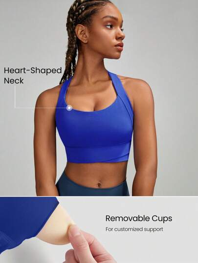 GLOWMODE FeatherFit™ Sculpt Full Coverage Side Support Wide Strap Crossover Sports BH Verlichting Low Impact Yoga view 4