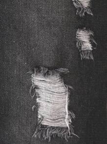 男婴格子印花连帽衫，正面有纽扣，做旧长裤休闲套装 - 紅色 - 查看 7