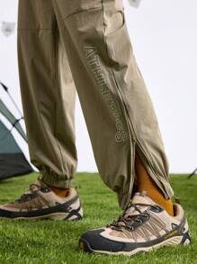 In My Nature Pantalon de survêtement casual pour homme avec imprimé lettrage, pour l'extérieur