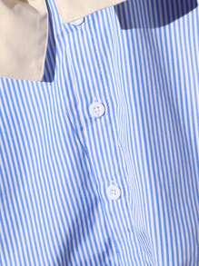 SHEIN 2 件套年轻男孩休闲 2 合 1 围巾衬衫 + 绅士裤装，时尚百搭。适合日常穿着，可搭配各种夹克和外套