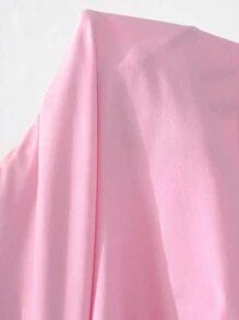 SHEIN Tween-Mädchen Herbst Athleisure Hot Pinks Preppy Streetwear Sportswear Blockcore Sport Oversized T Shirt - Verschiedenfarbig - Übersicht 7