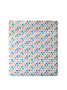 SmileyWorld® | SHEIN 1pc Full Coverage Fun Cartoon Expression Patterned Fitted Sheet,Suitable For Children Single/Double/Queen/King Bed