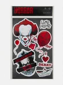 IT x SHEIN 1pc Horror Character & Alphabet Design Halloween Sticker