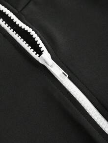 SHEIN Tween Girl 弹力透气运动夹克，时尚吸汗，跑步运动