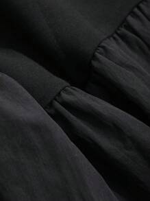 FRIFUL Women's Pleated Oversized Dress - Black - View 7